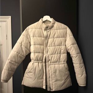 Massimo Dutti Off-White Puffer Jacket